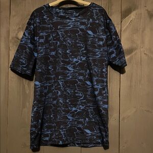 Kids Blue and Black Patterned Tee